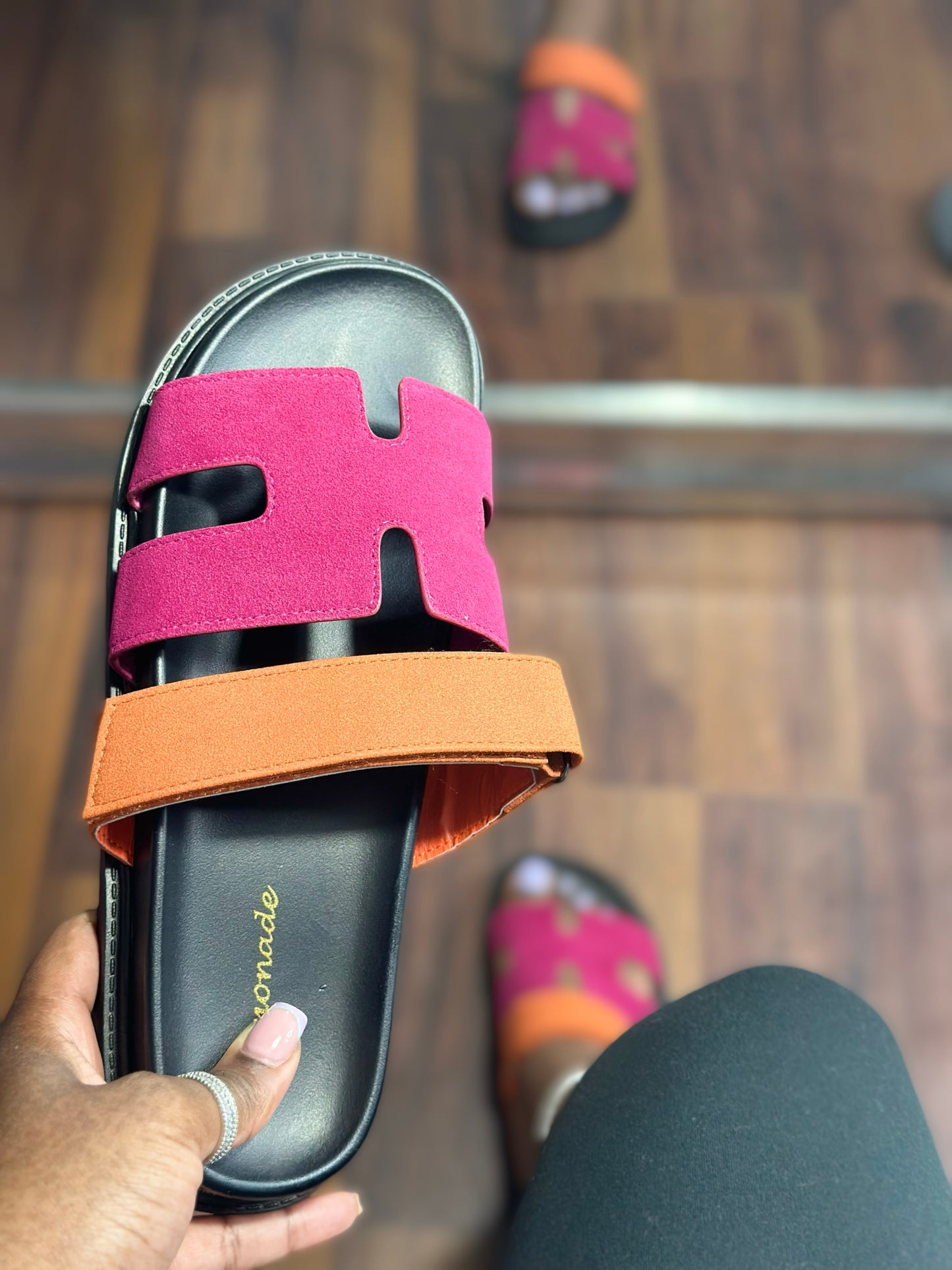 Kinsey Sandals (Pink & Orange)