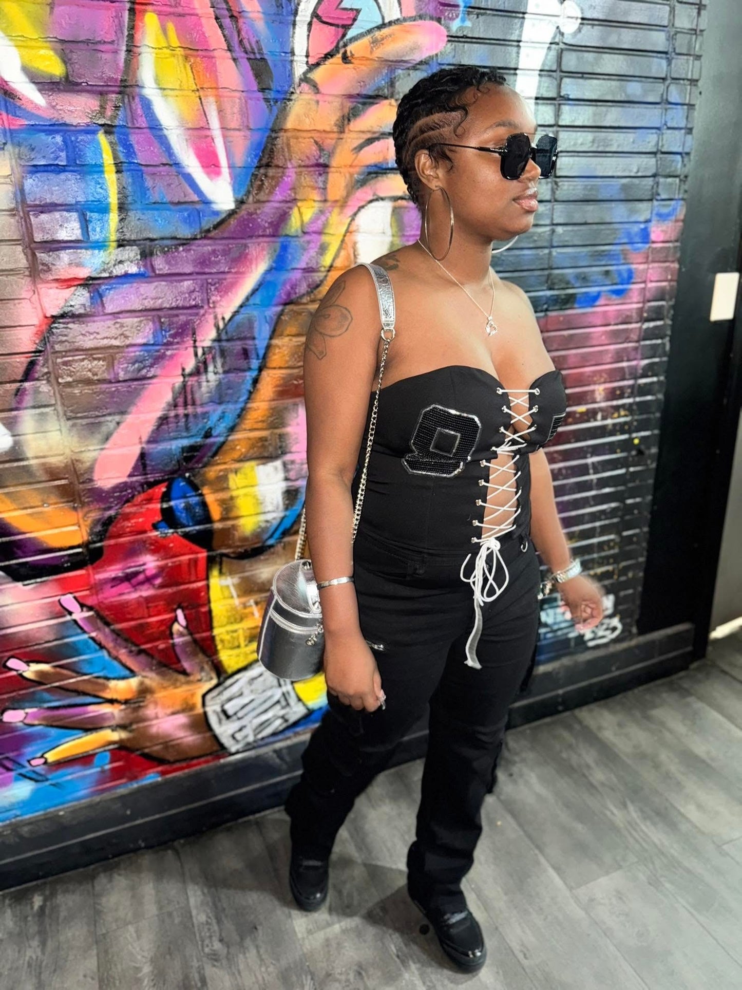 Silver Bucket Bag