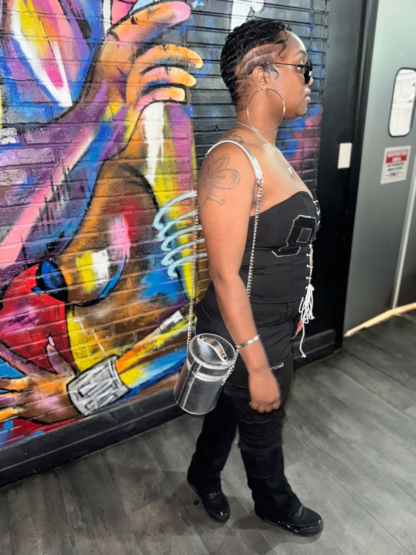 Silver Bucket Bag