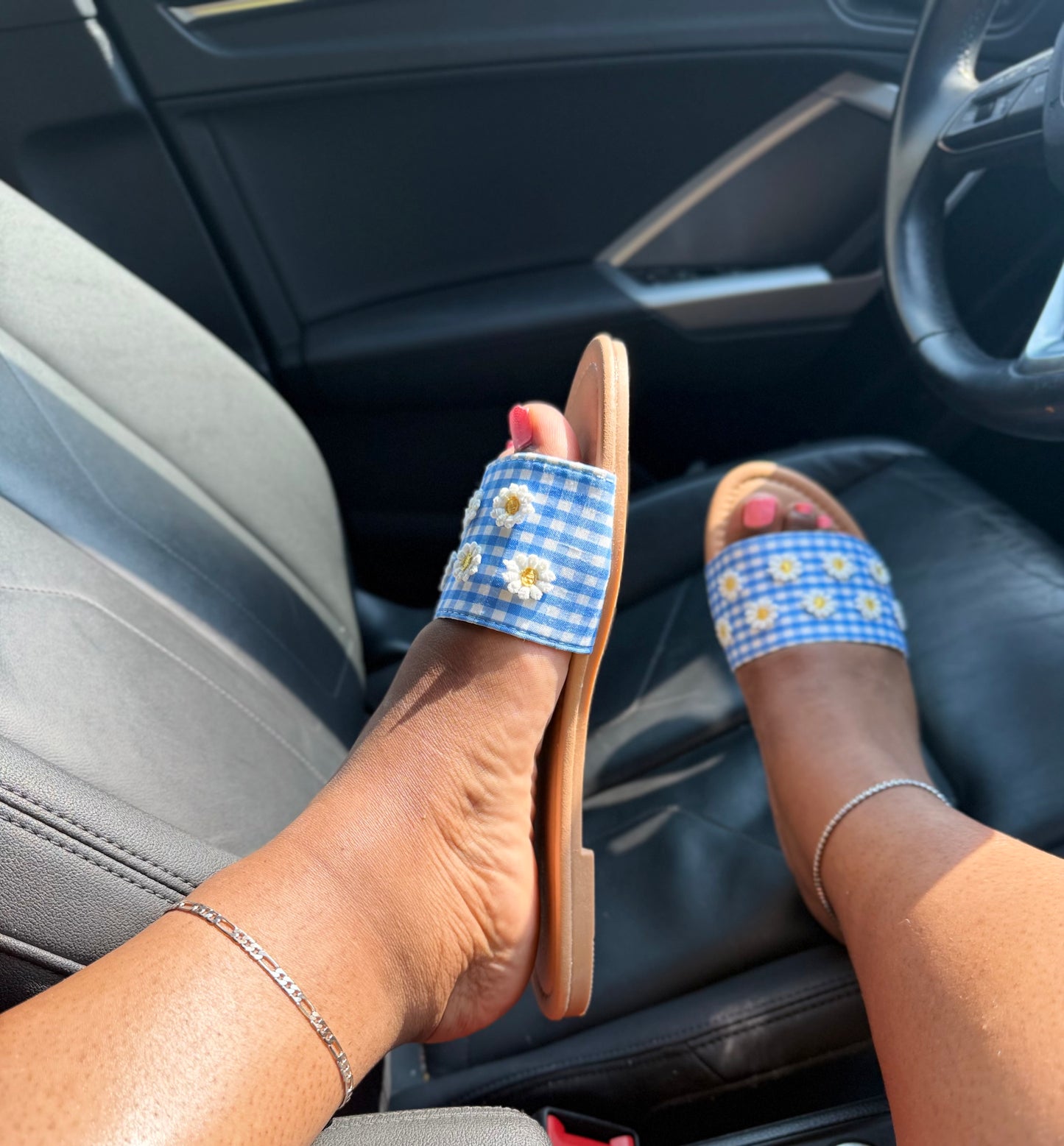 Gingham Girly Sandals