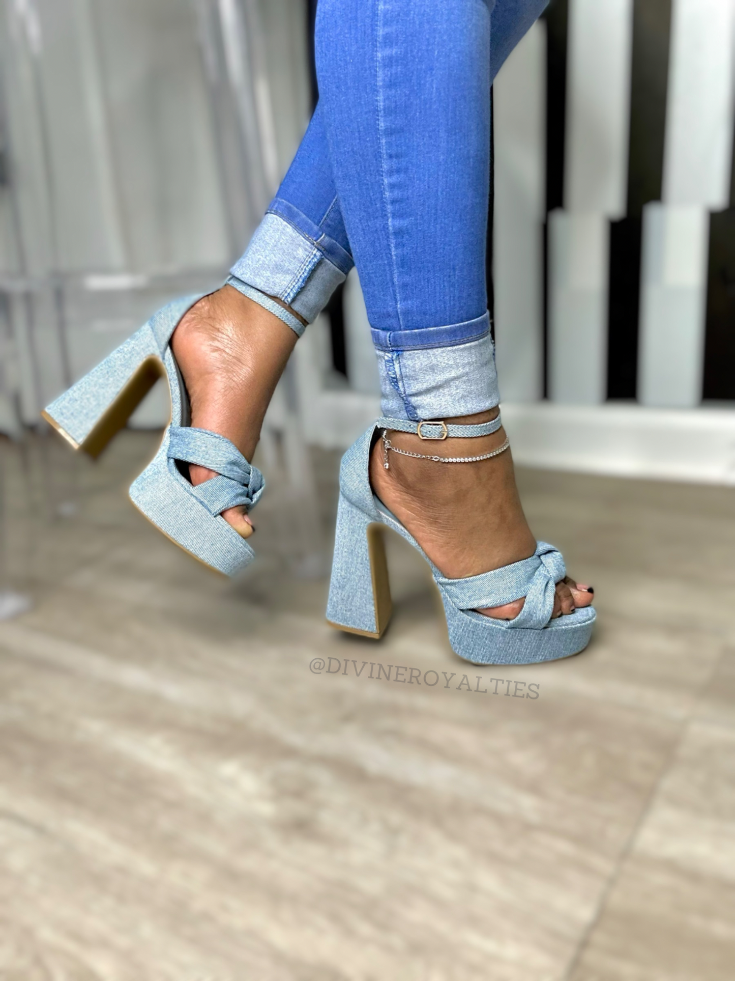 Demi Heels (Denim)