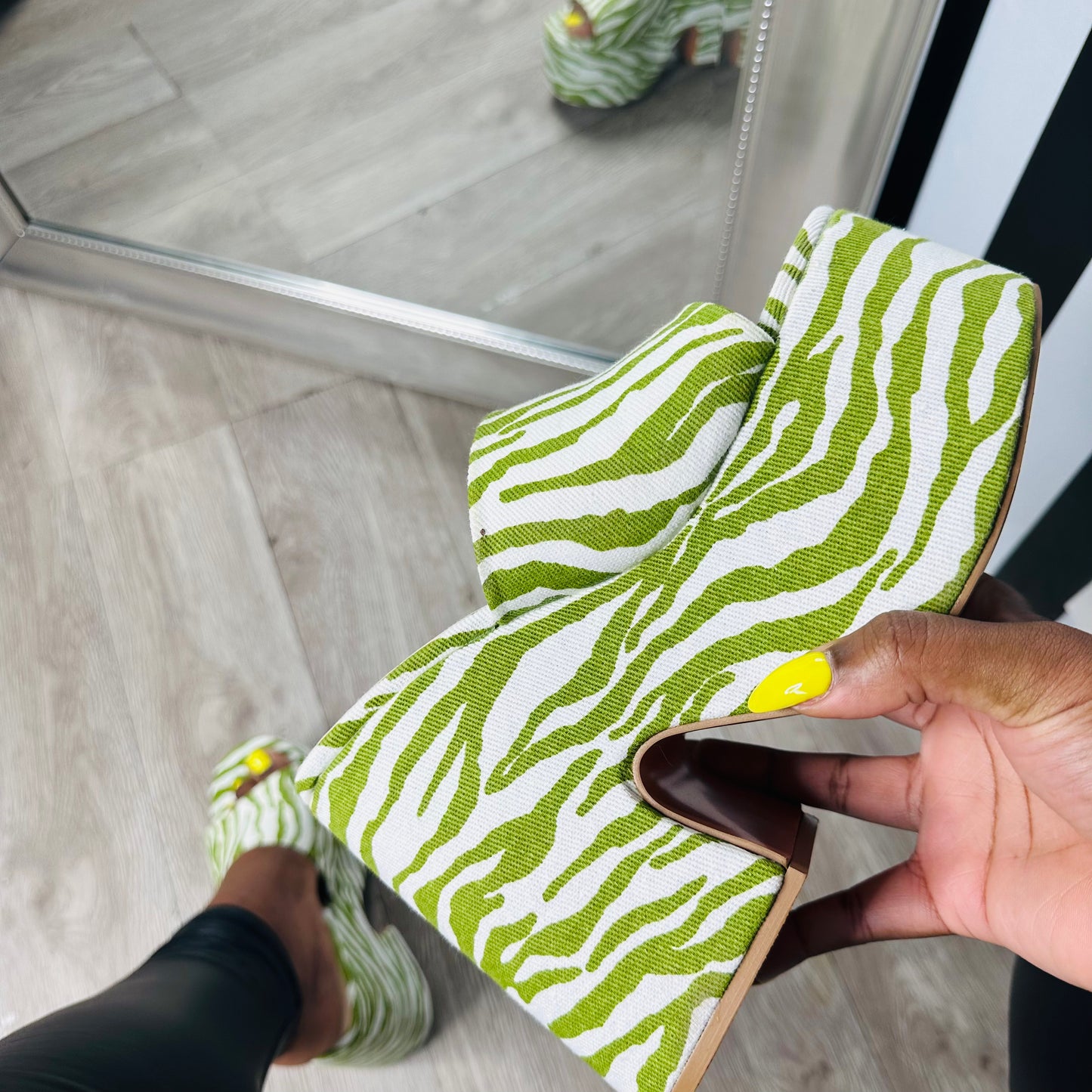 Zebra Chunky Heels